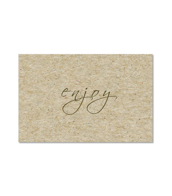 GCH319 - Kraft Enjoy Side Fold Gift Card Holder