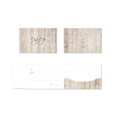 GCH320 Weathered Wood Side Fold Gift Card Holder