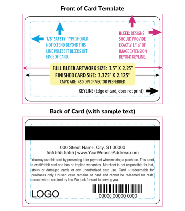 LAVU Gift Card Template